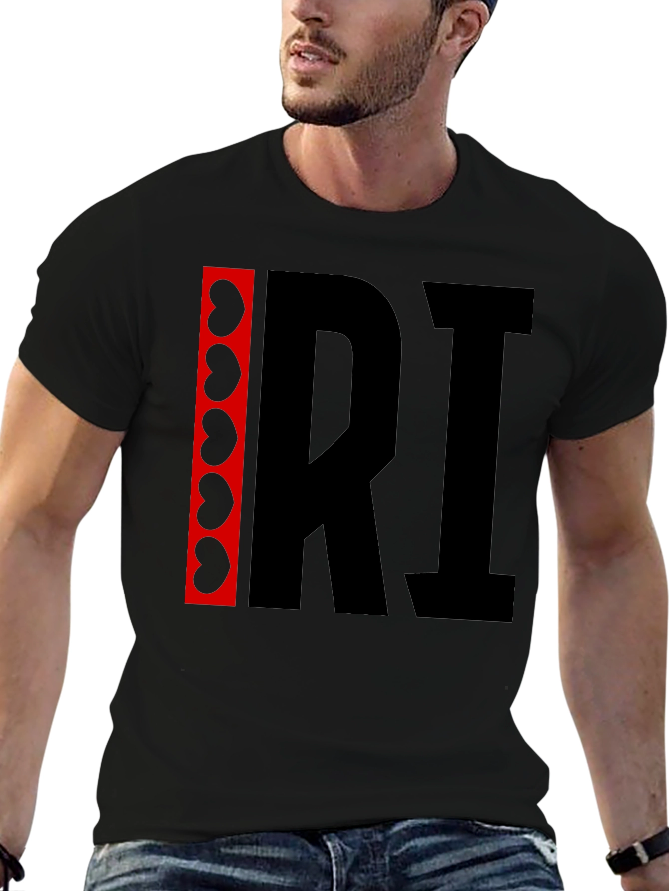 Unique Graphic T-Shirt: RI with Kidney Beans Accent