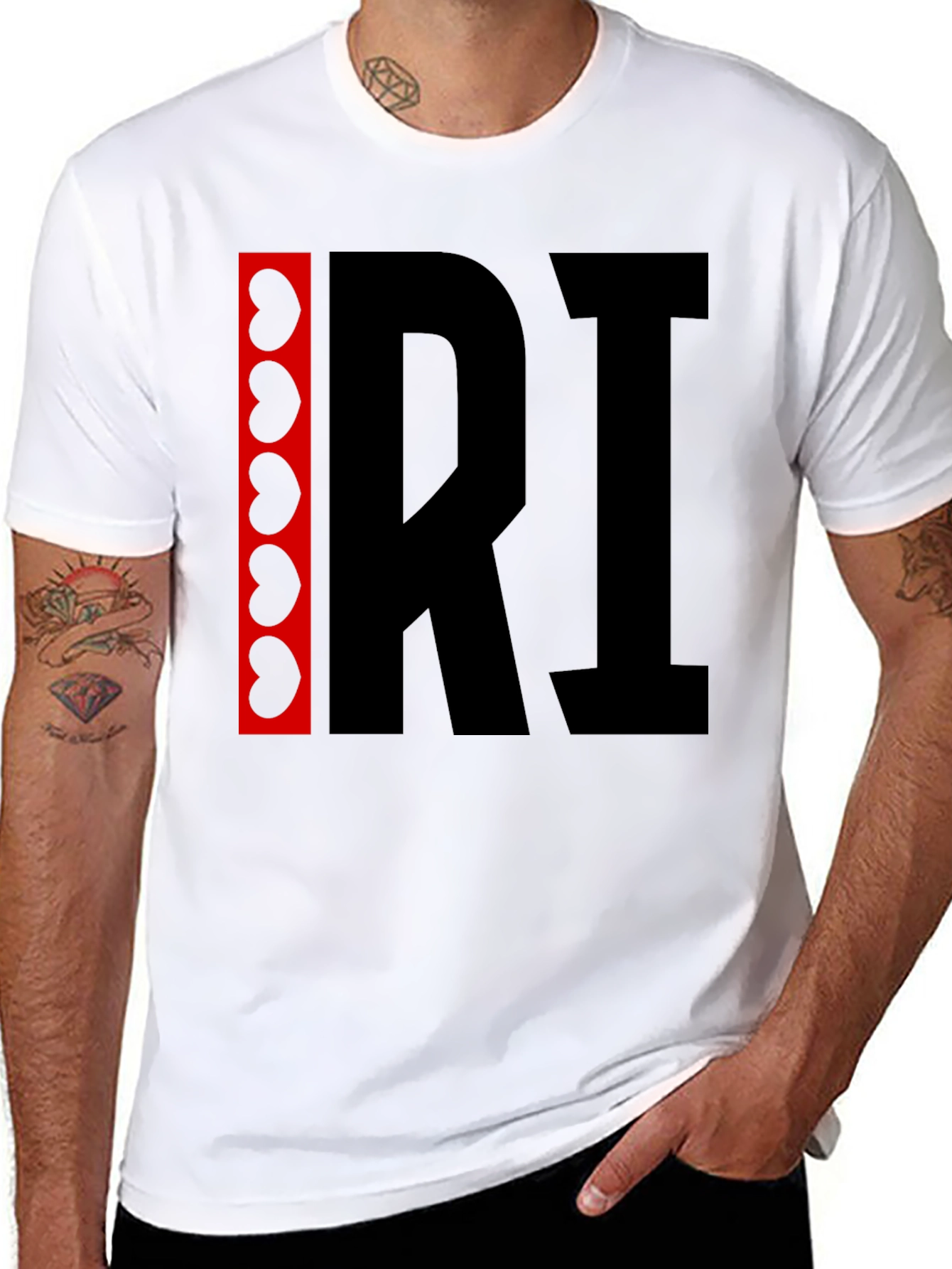 Unique Graphic T-Shirt: RI with Kidney Beans Accent