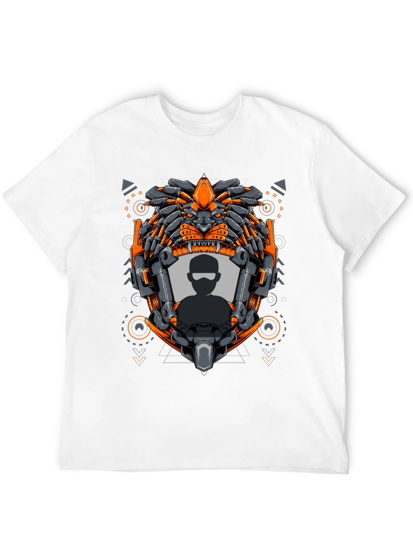 Cyberpunk Lion Graphic T-Shirt