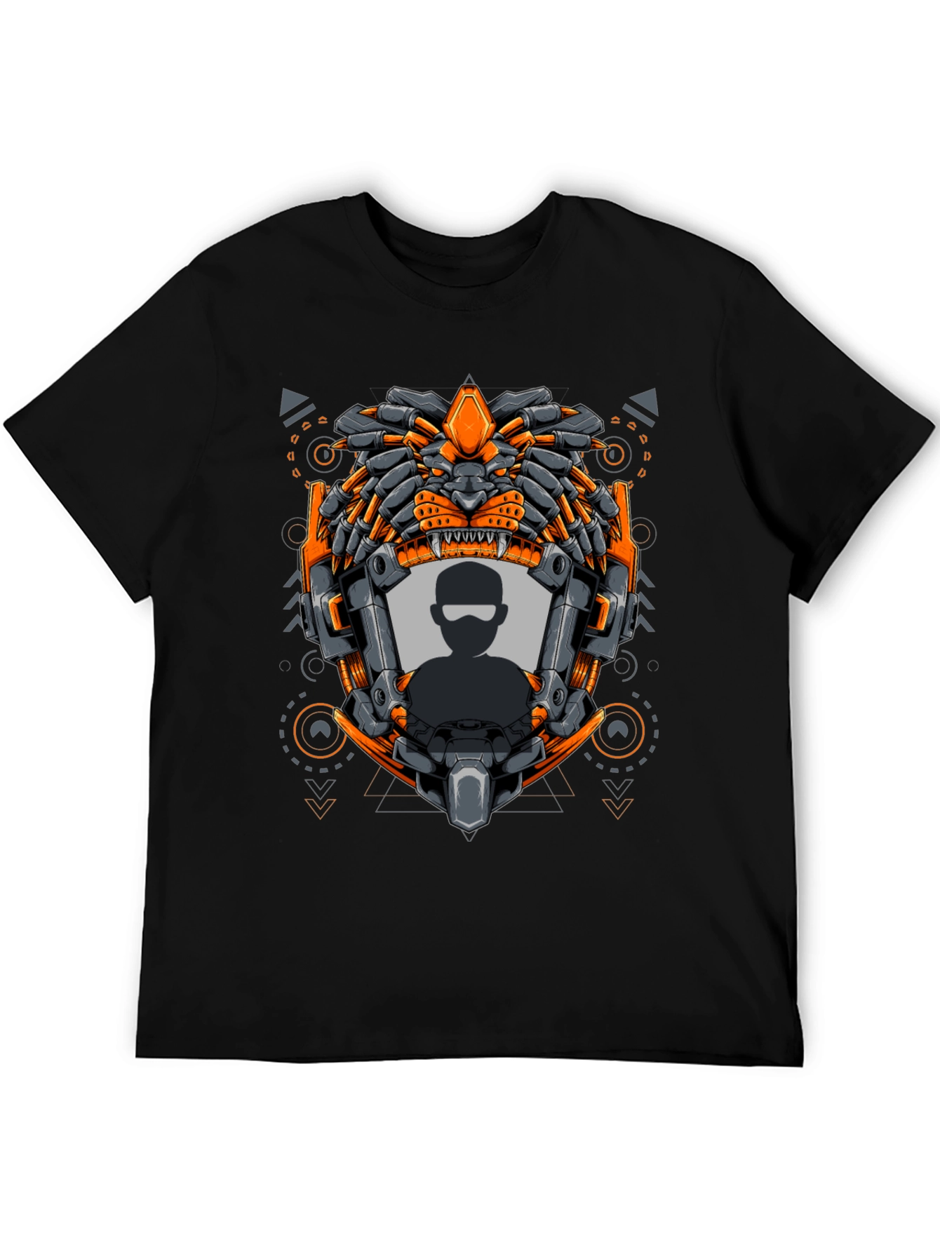 Cyberpunk Lion Graphic T-Shirt