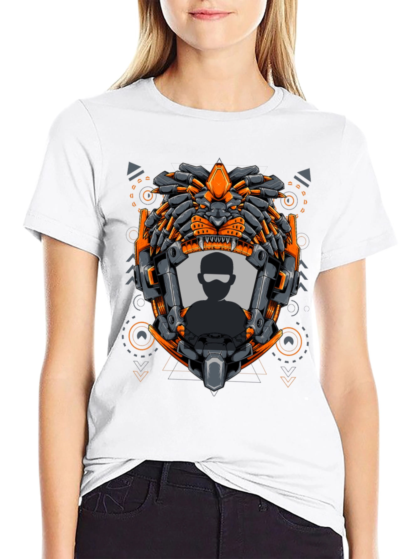 Cyberpunk Lion Graphic T-Shirt