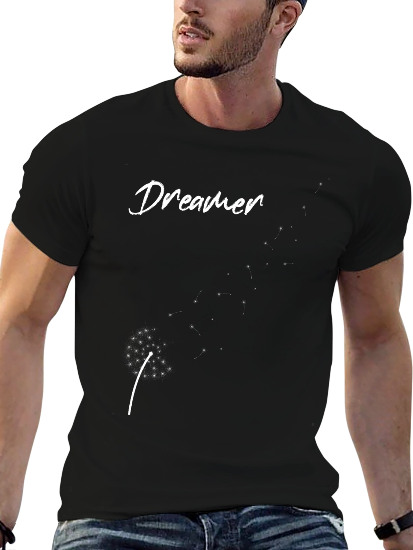 Dreamer Graphic Tee - Black Cotton T-Shirt