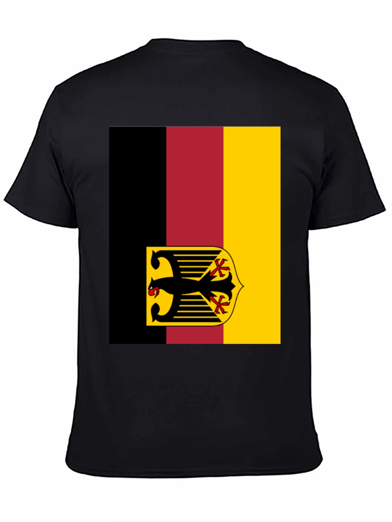 German Flag Graphic Print Crew Neck T-Shirt