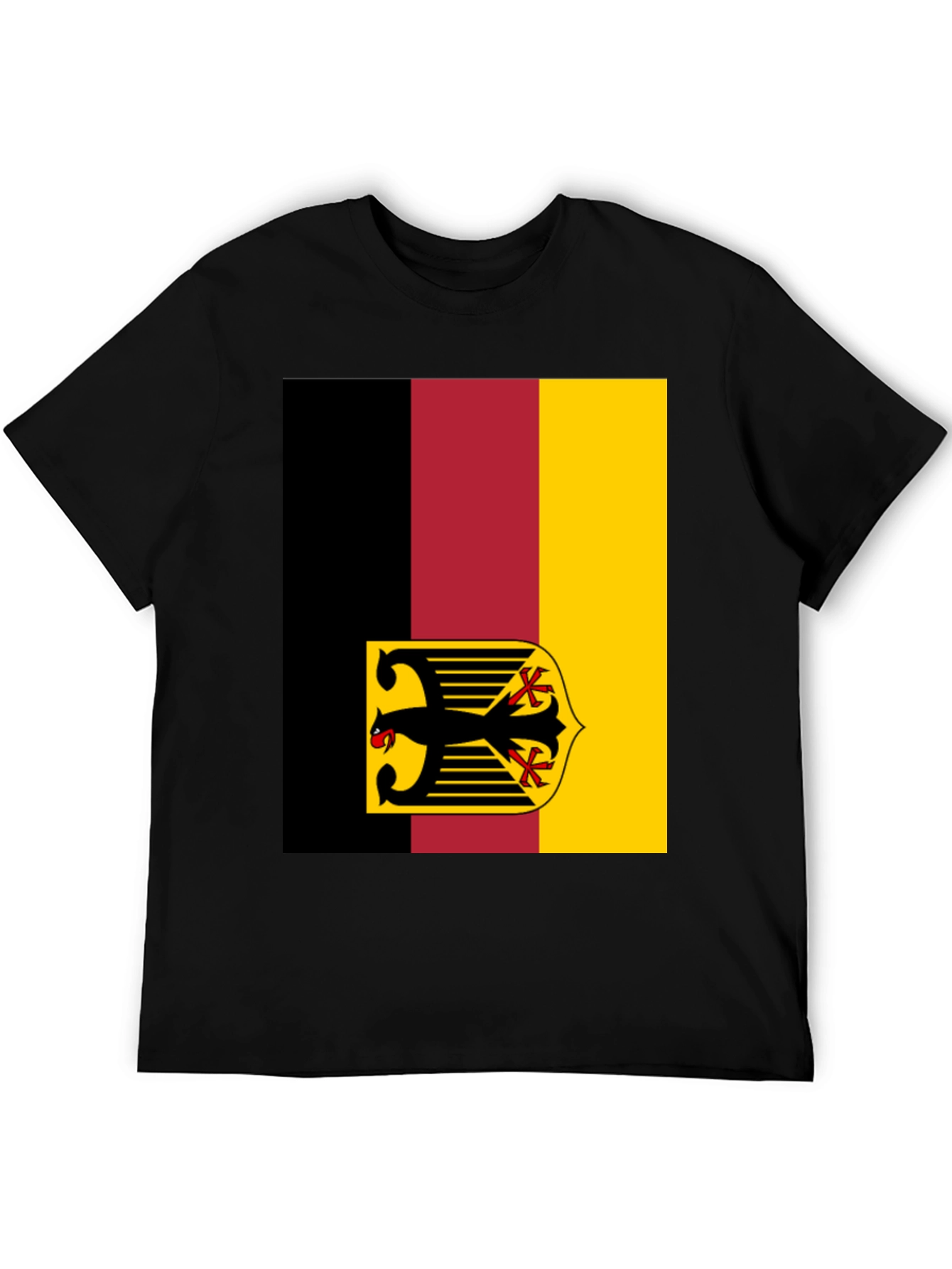 German Flag Graphic Print Crew Neck T-Shirt