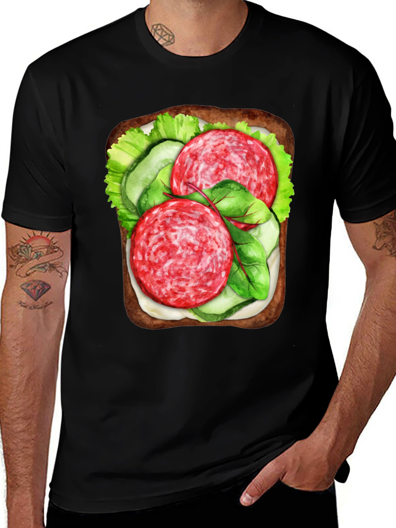 Funny Sandwich Graphic Tee - Foodie T-Shirt