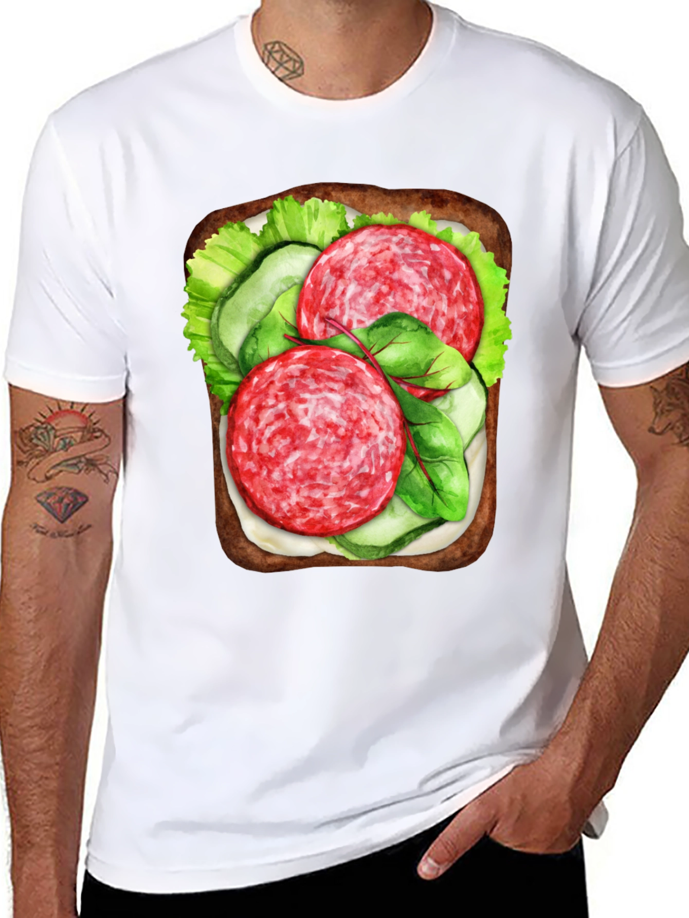 Funny Sandwich Graphic Tee - Foodie T-Shirt