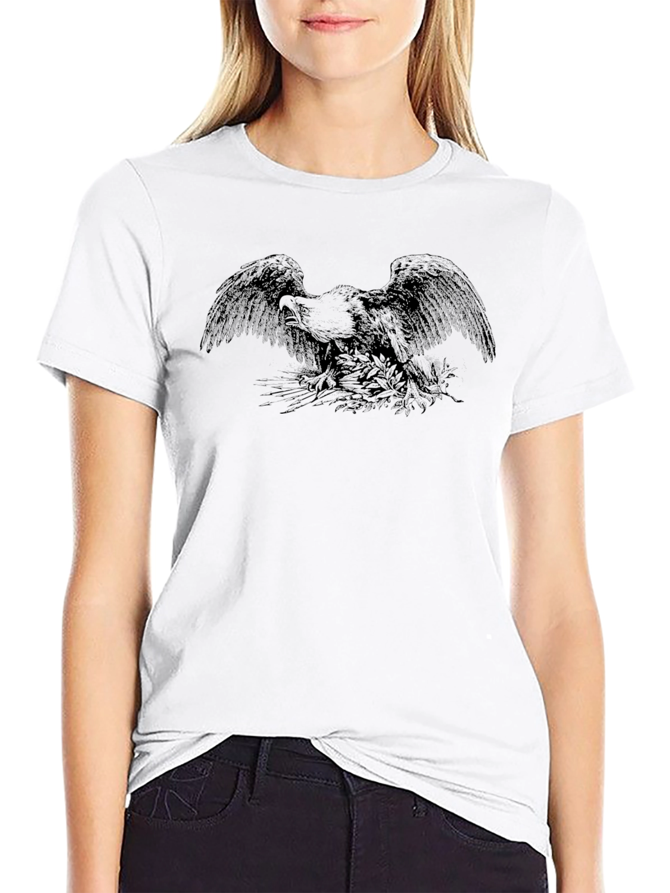 Eagle Graphic Black T-Shirt | Mens Casual Wear