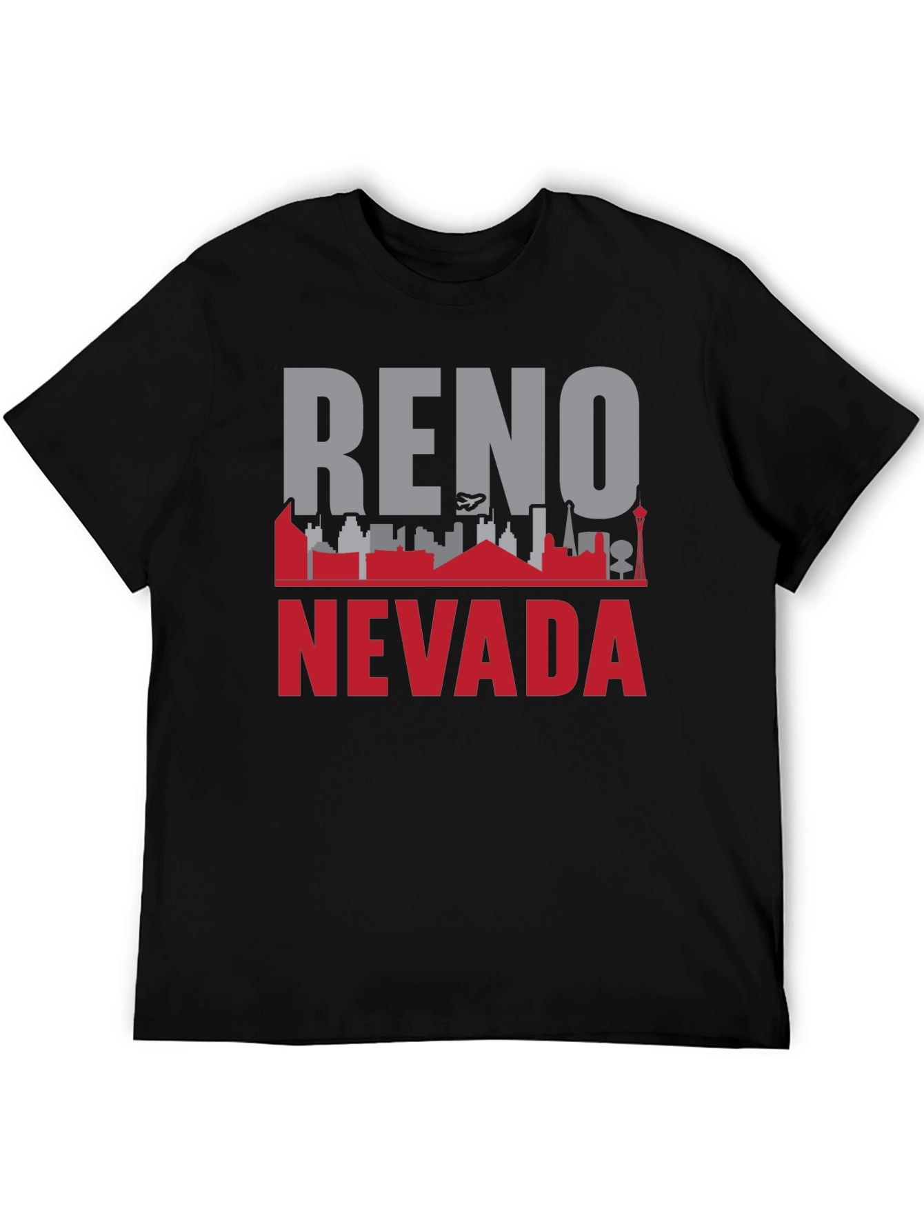 Reno Nevada Skyline Graphic Tee - Black