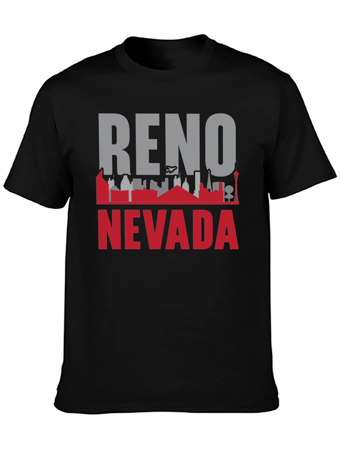 Reno Nevada Skyline Graphic Tee - Black