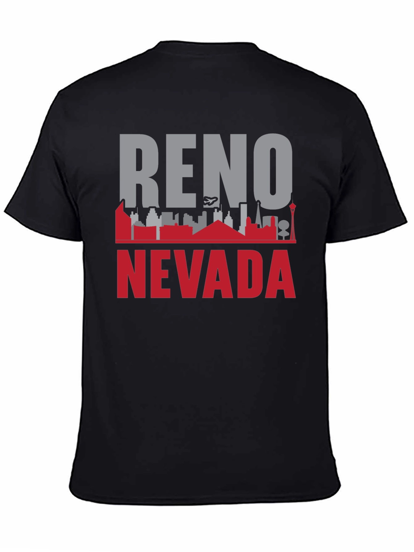 Reno Nevada Skyline Graphic Tee - Black