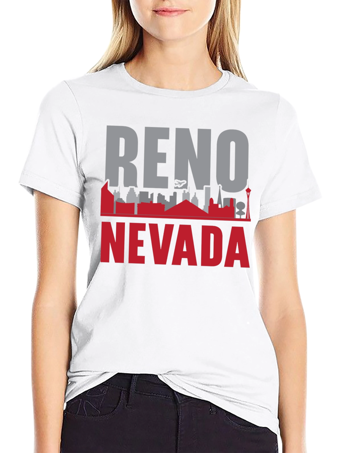 Reno Nevada Skyline Graphic Tee - Black
