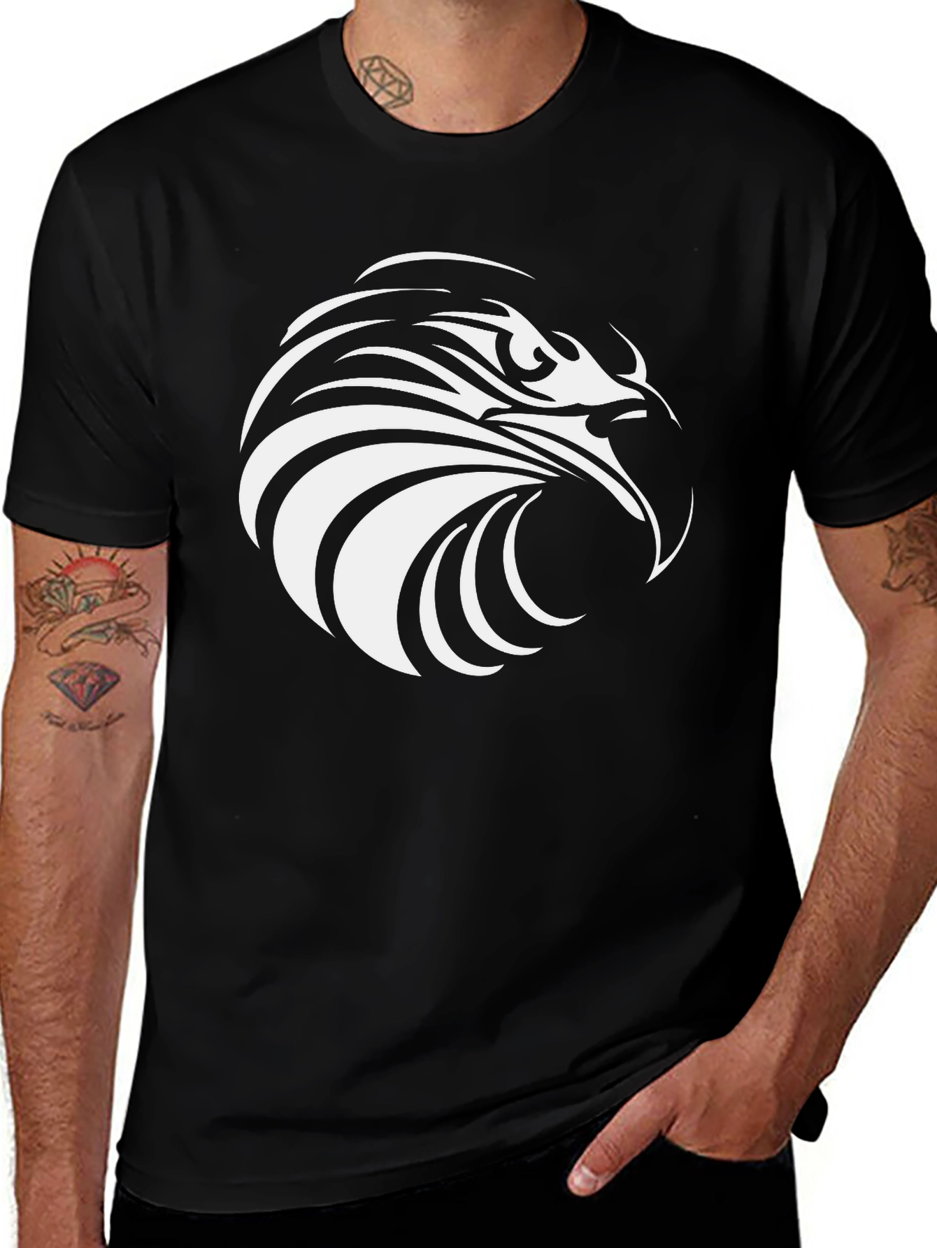 Black Eagle Graphic Tee - Bold Statement Shirt