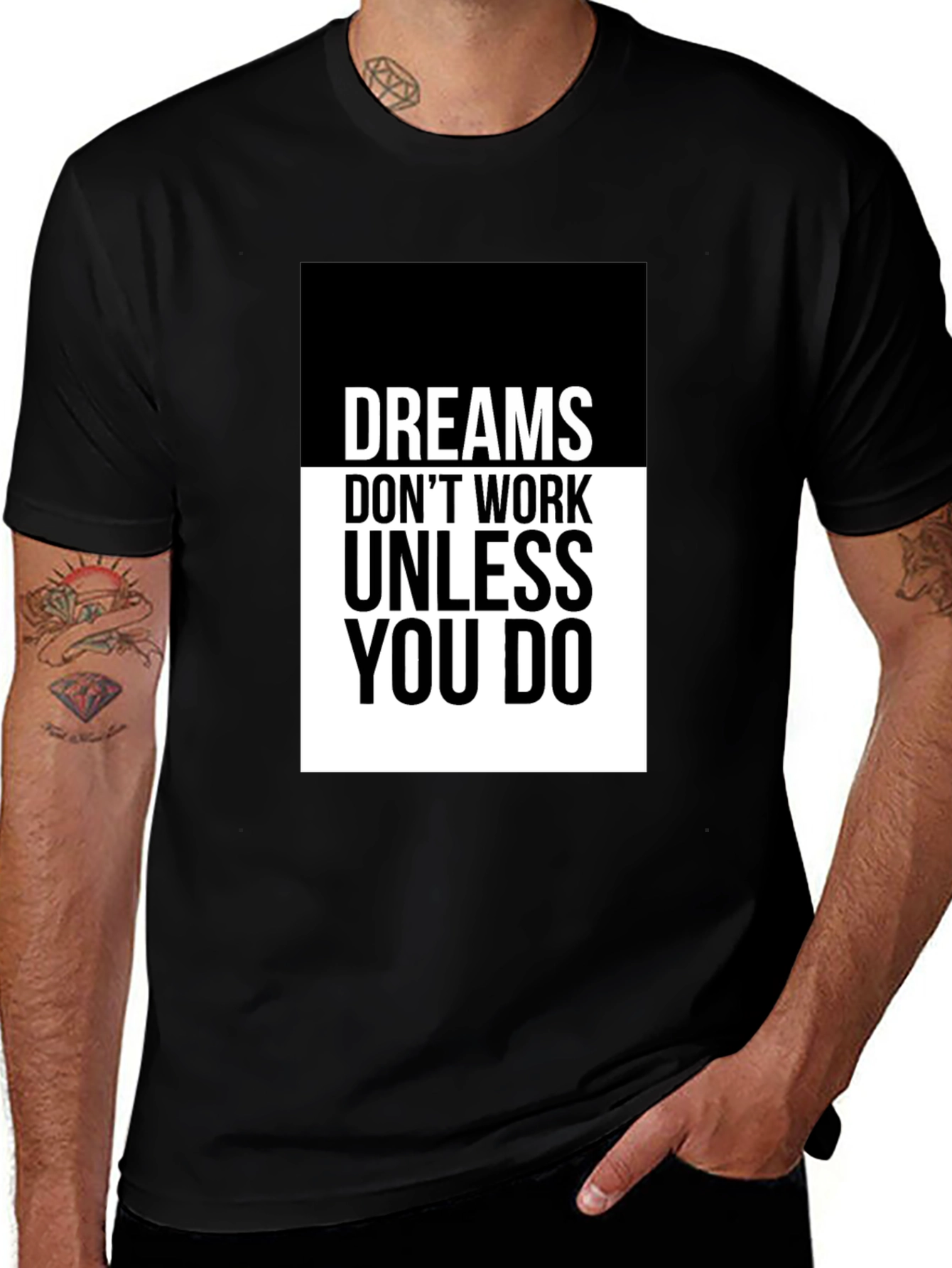 Dreams Dont Work Black Graphic Tee