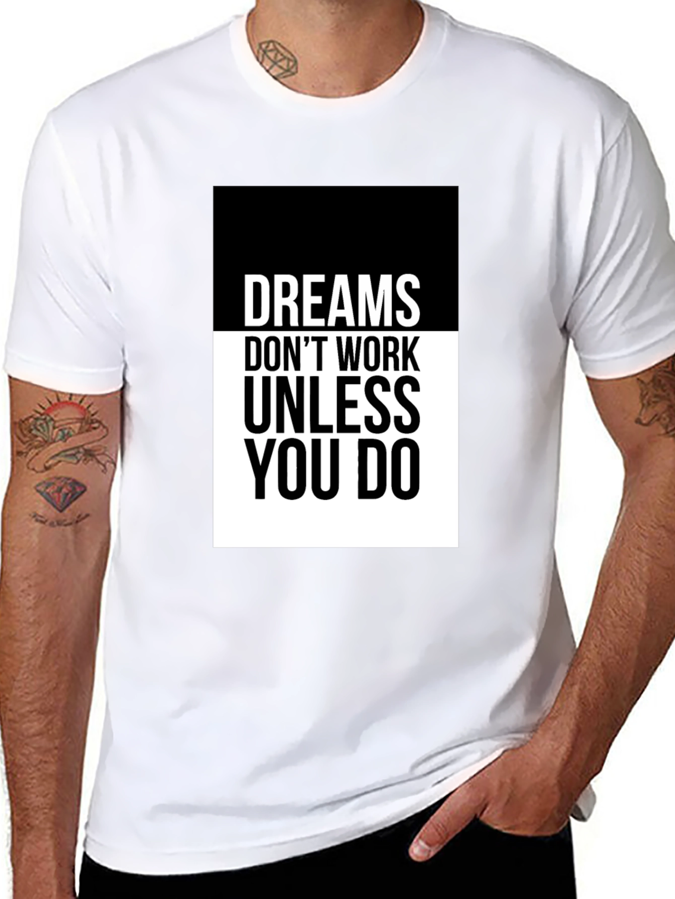 Dreams Dont Work Black Graphic Tee
