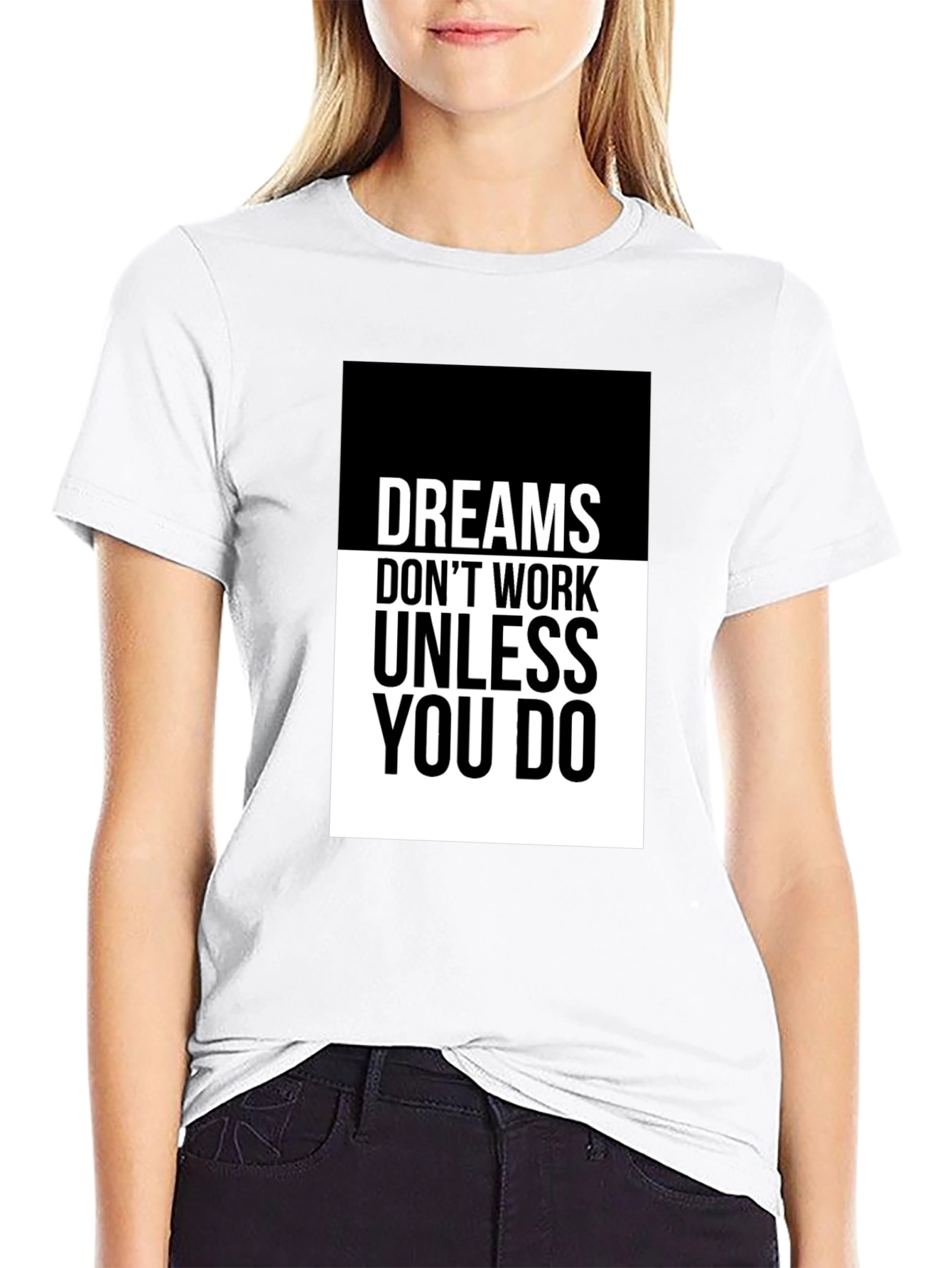 Dreams Dont Work Black Graphic Tee