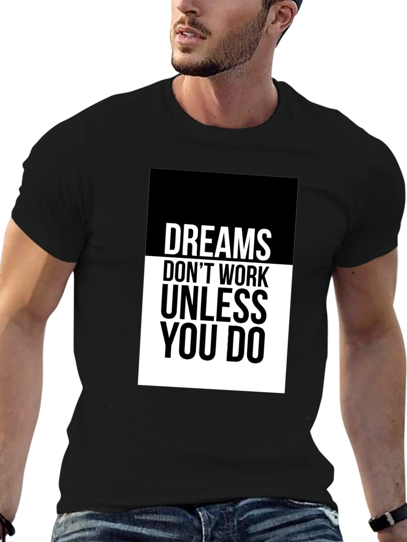 Dreams Dont Work Black Graphic Tee