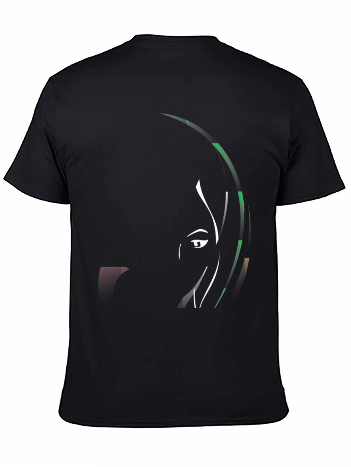 Abstract Face Black T-Shirt