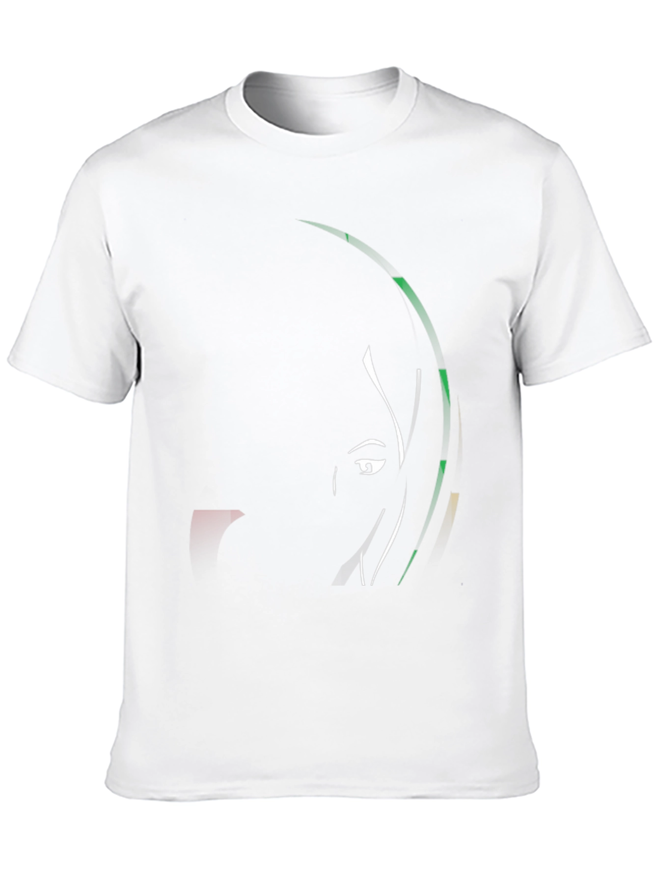 Abstract Face Black T-Shirt