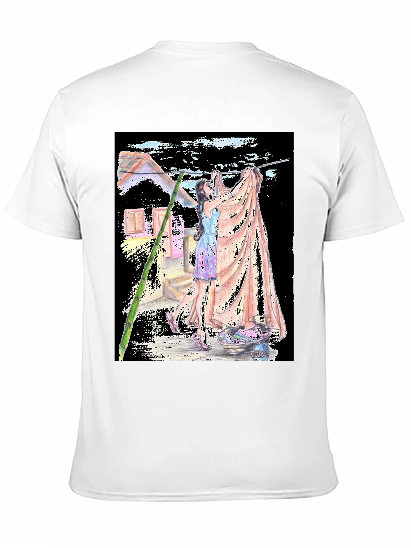 Laundry Day Graphic Tee - Unique Artistic Design