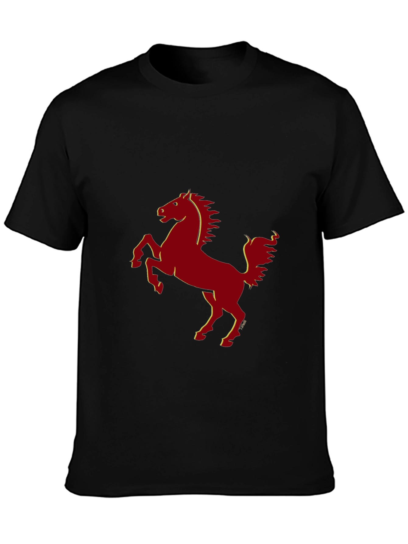 Prancing Horse Graphic Tee - Classic Style