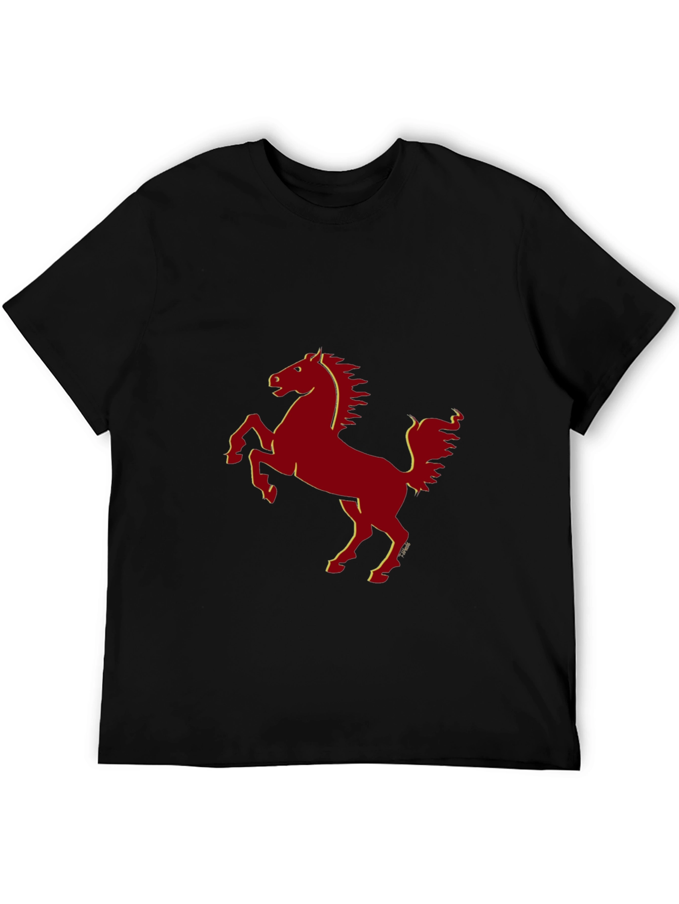 Prancing Horse Graphic Tee - Classic Style