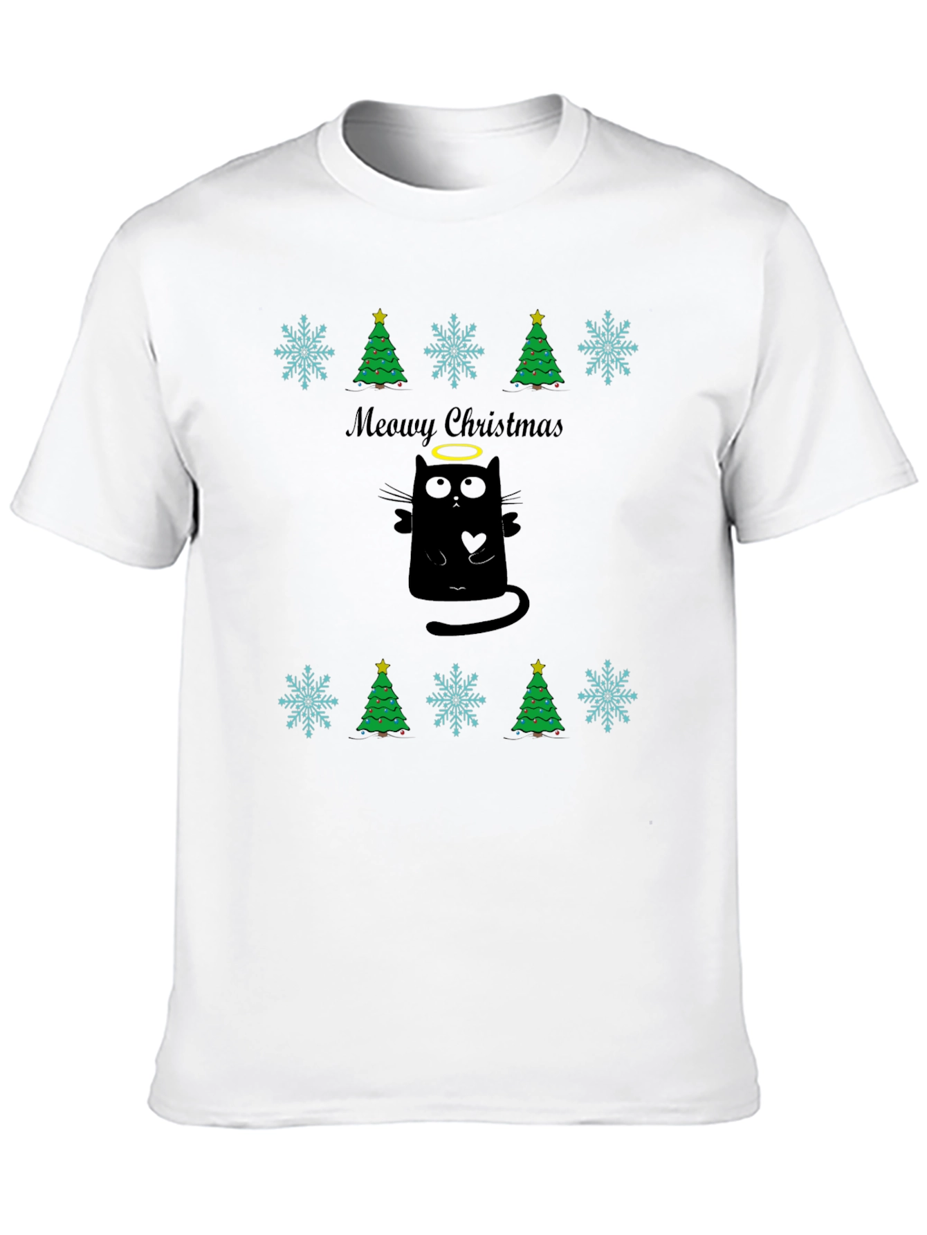 Meowy Christmas Cat Holiday T-Shirt
