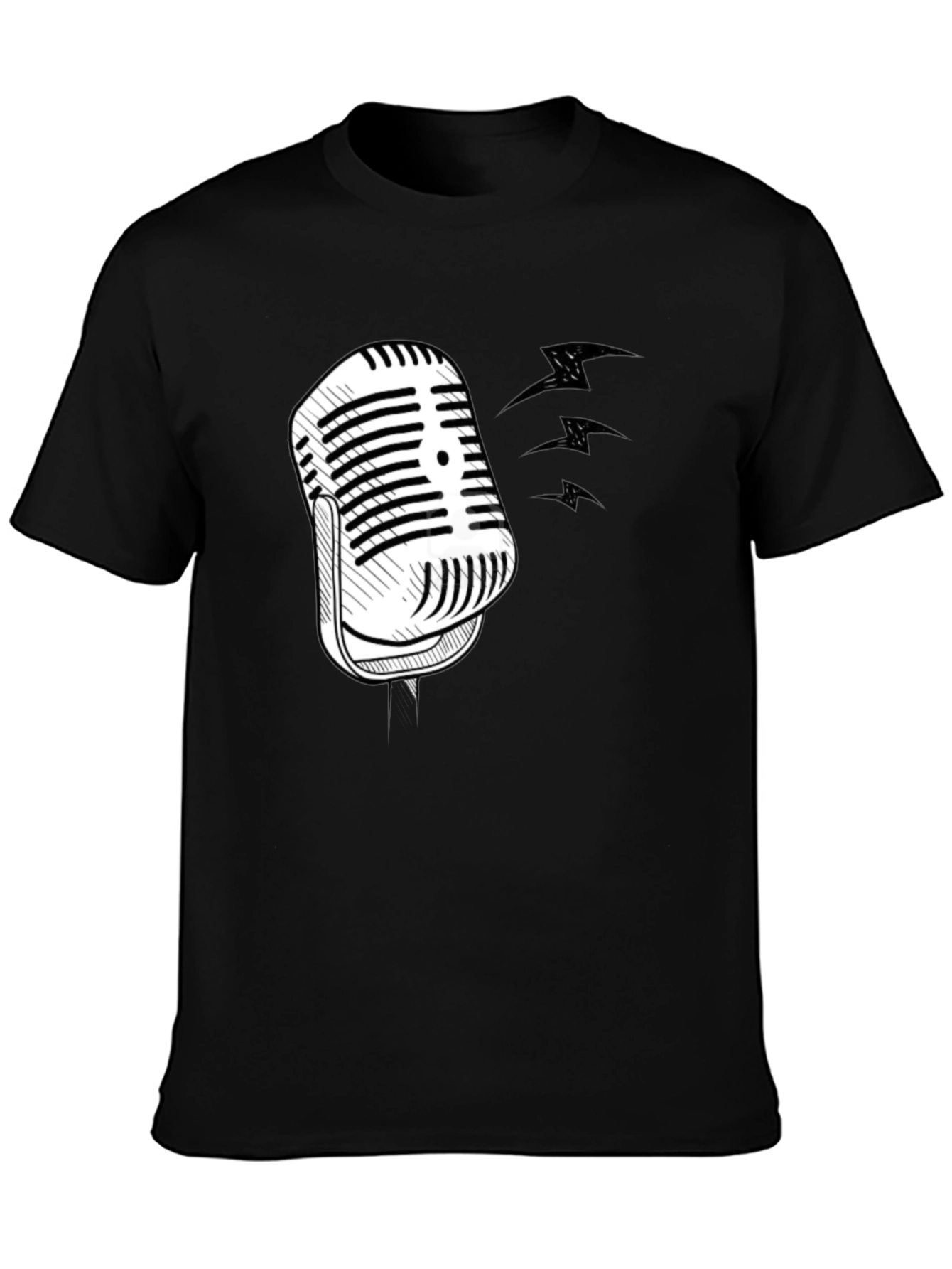 Retro Microphone Graphic T-Shirt