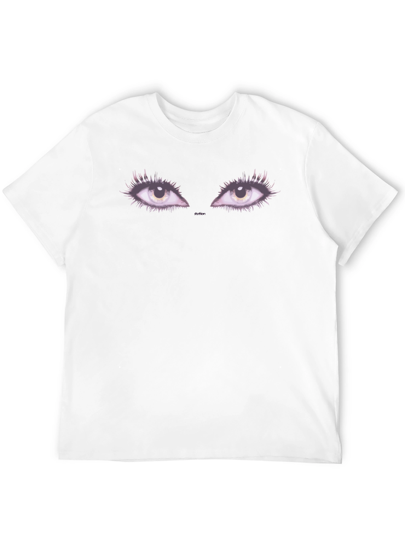 Mysterious Eyes Graphic Tee - Premium Black Cotton