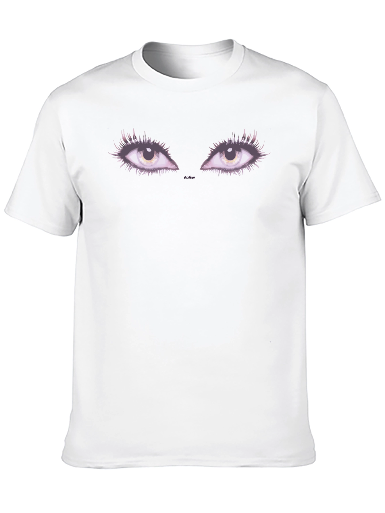 Mysterious Eyes Graphic Tee - Premium Black Cotton