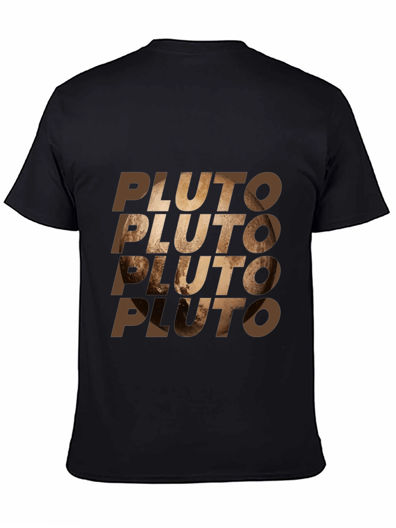 Pluto Graphic Print Mens Black T-Shirt
