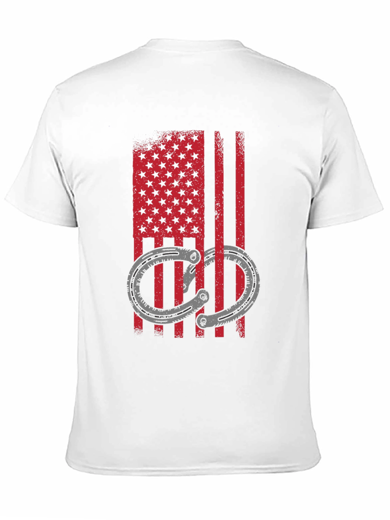 American Flag Handcuff Graphic T-Shirt