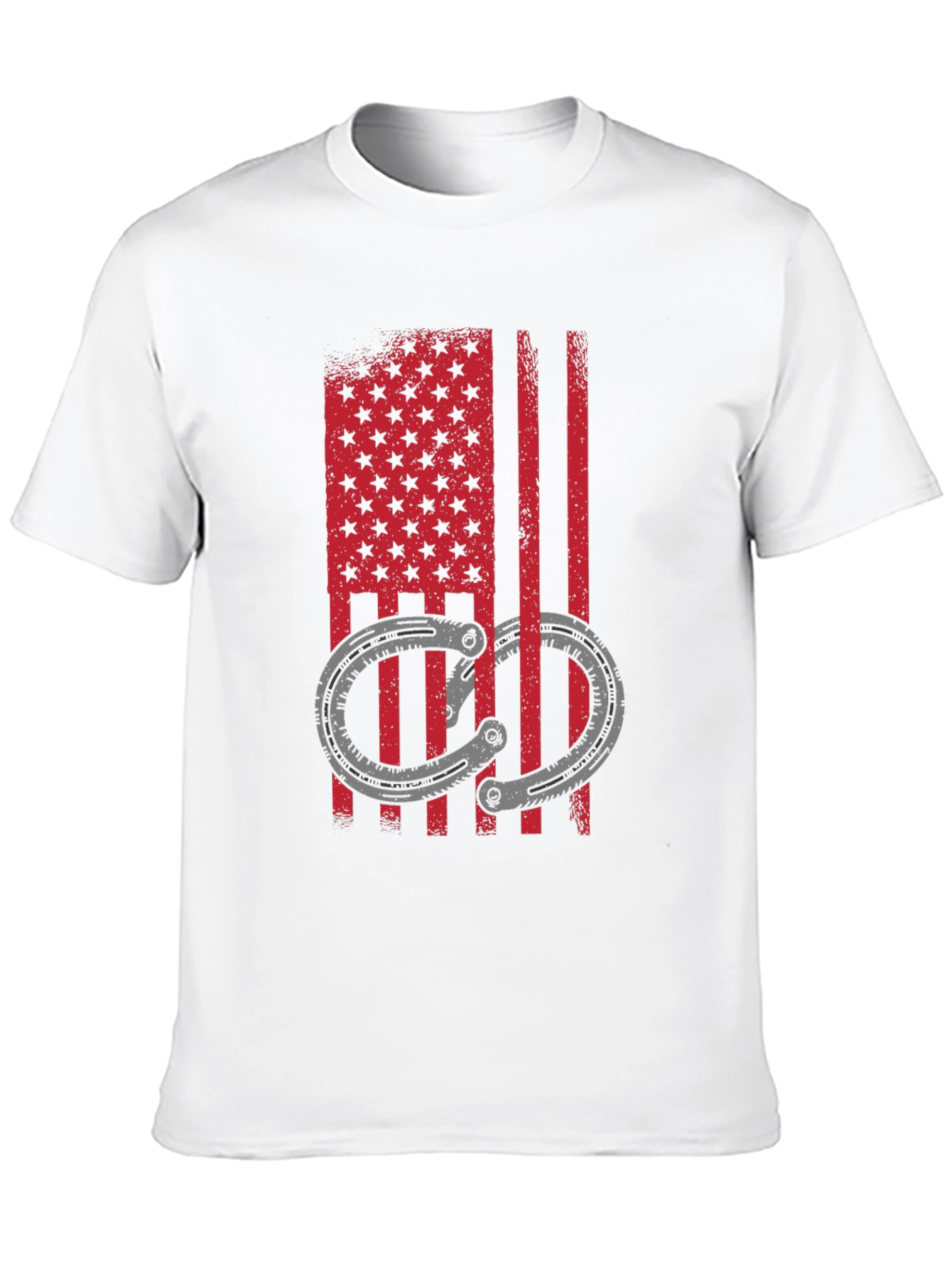 American Flag Handcuff Graphic T-Shirt