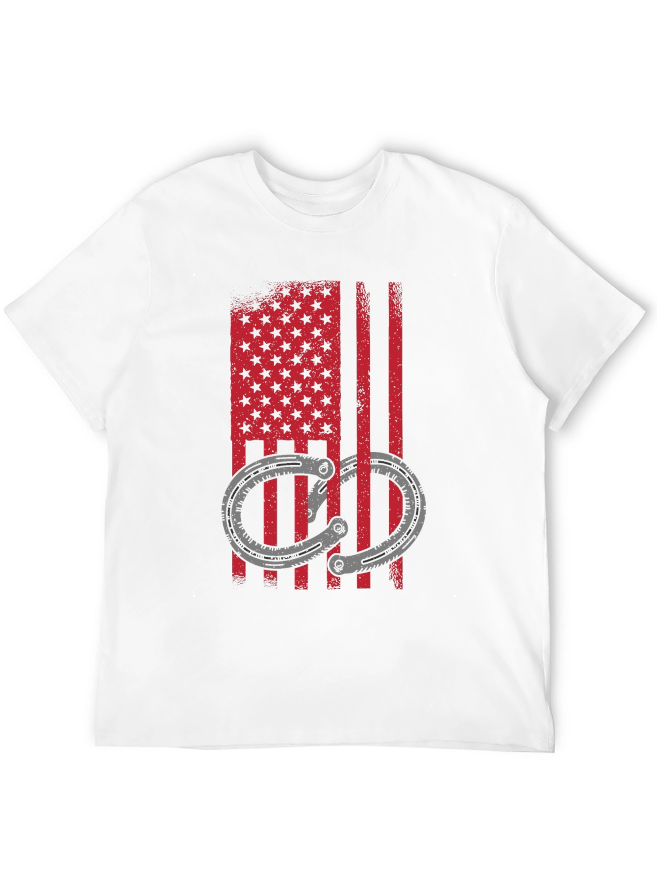 American Flag Handcuff Graphic T-Shirt