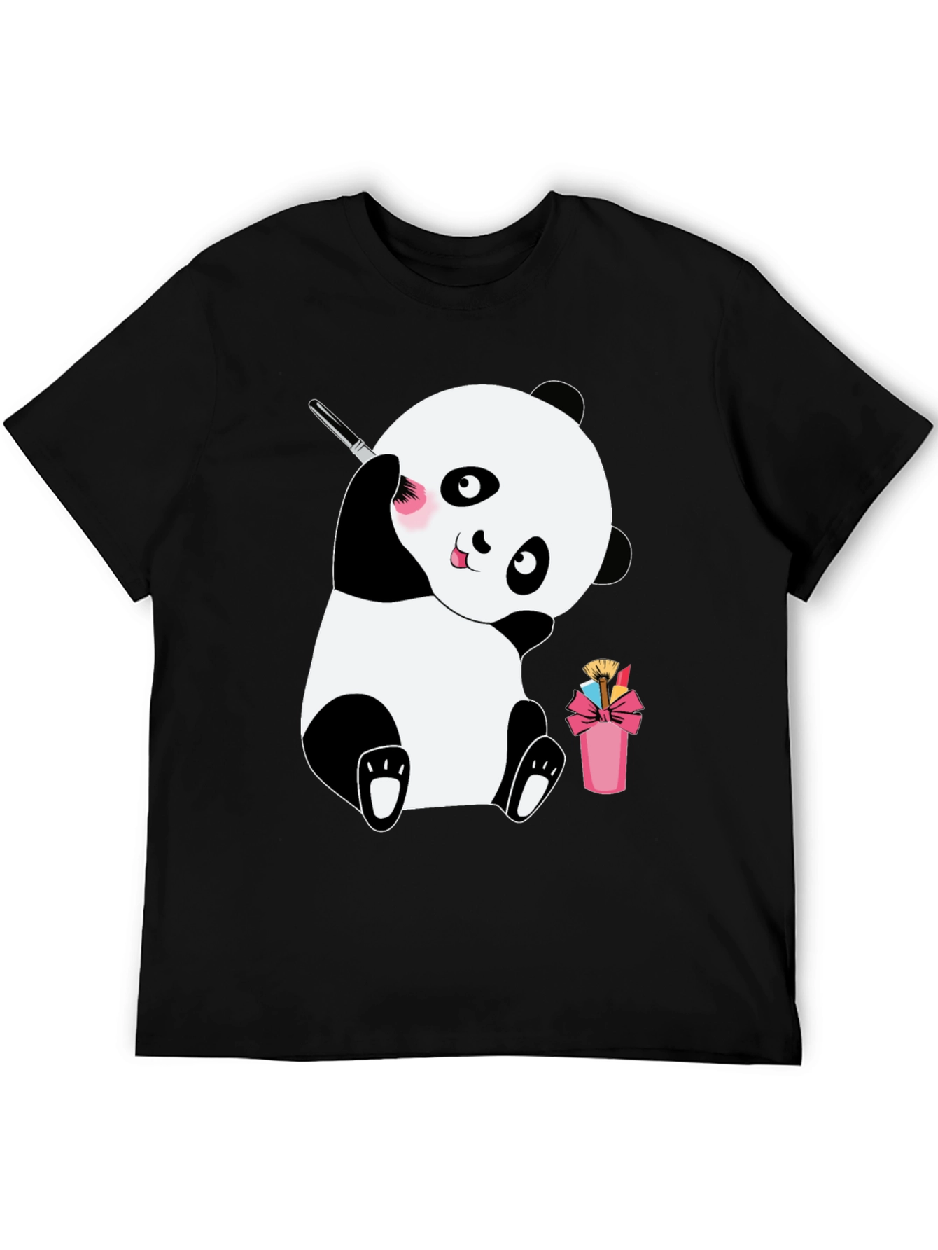 Cute Panda Makeup Brush T-Shirt