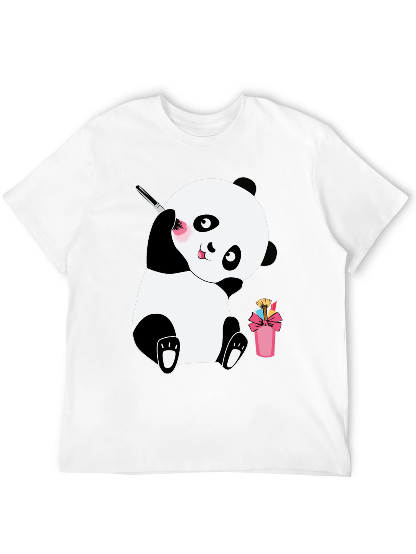 Cute Panda Makeup Brush T-Shirt
