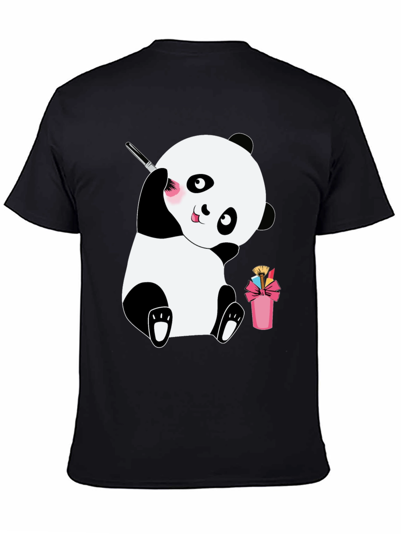 Cute Panda Makeup Brush T-Shirt