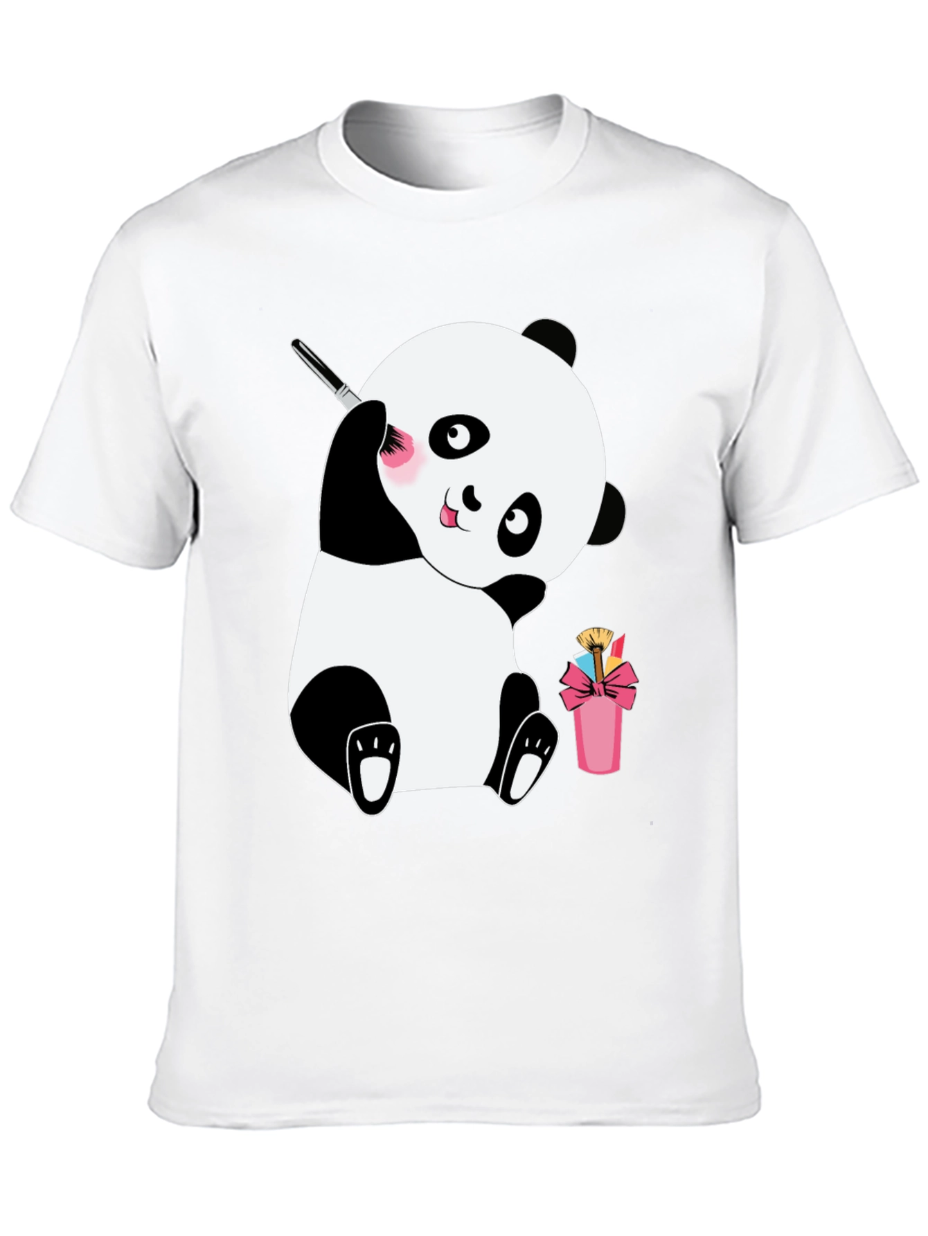 Cute Panda Makeup Brush T-Shirt
