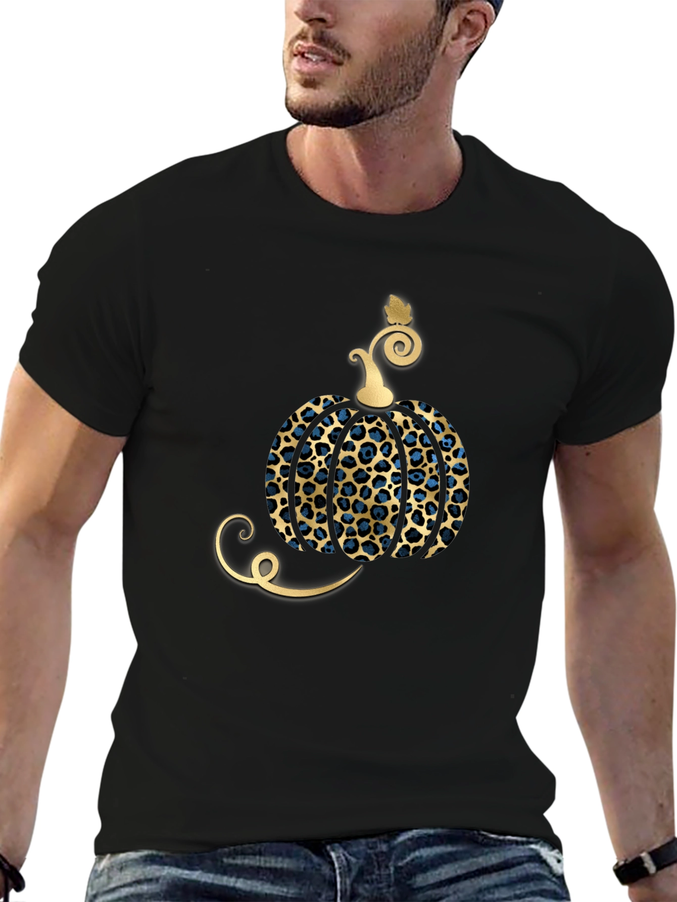 Leopard Pumpkin Print T-Shirt
