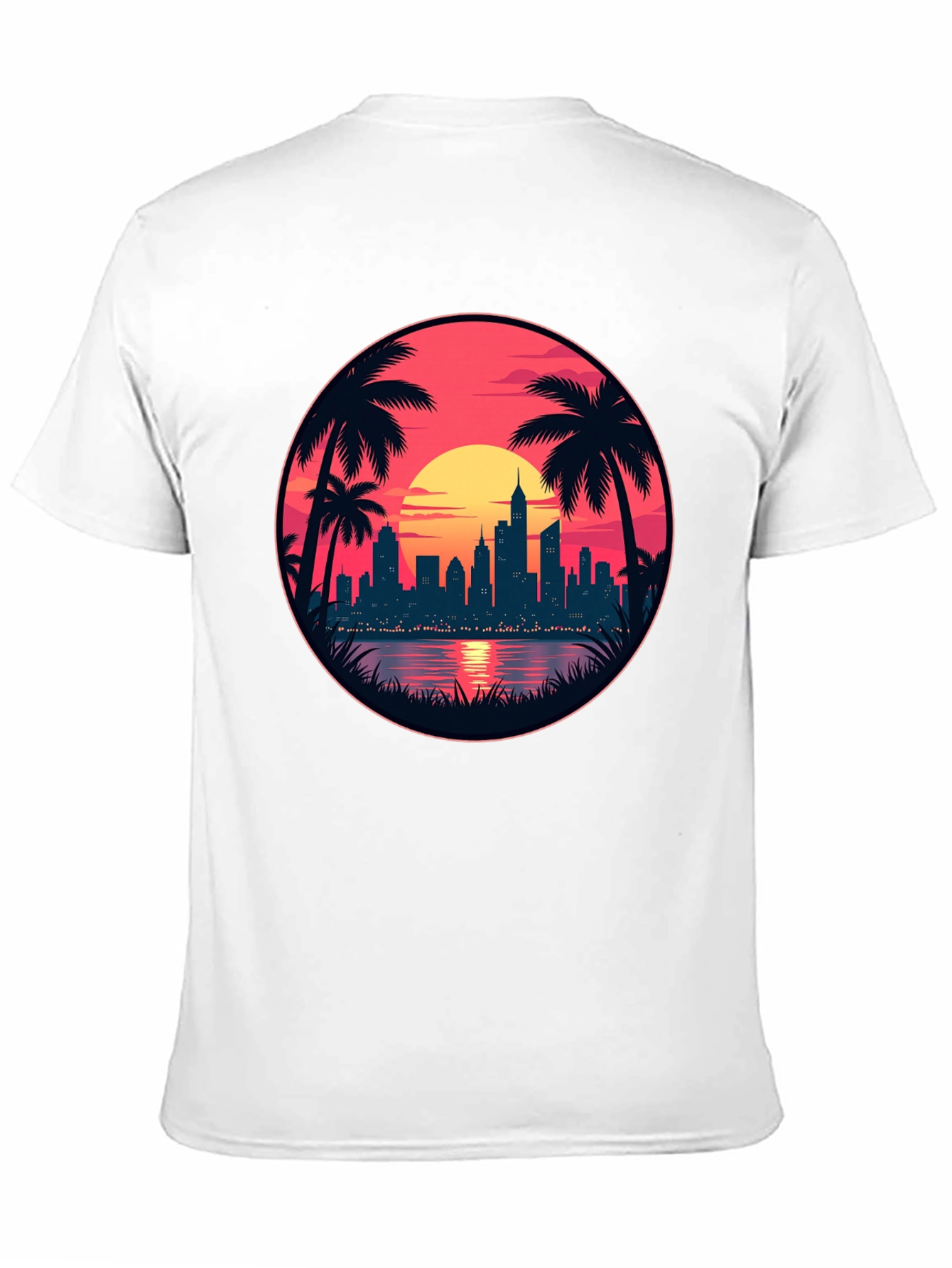 Sunset Cityscape Graphic Tee - Island Vibes