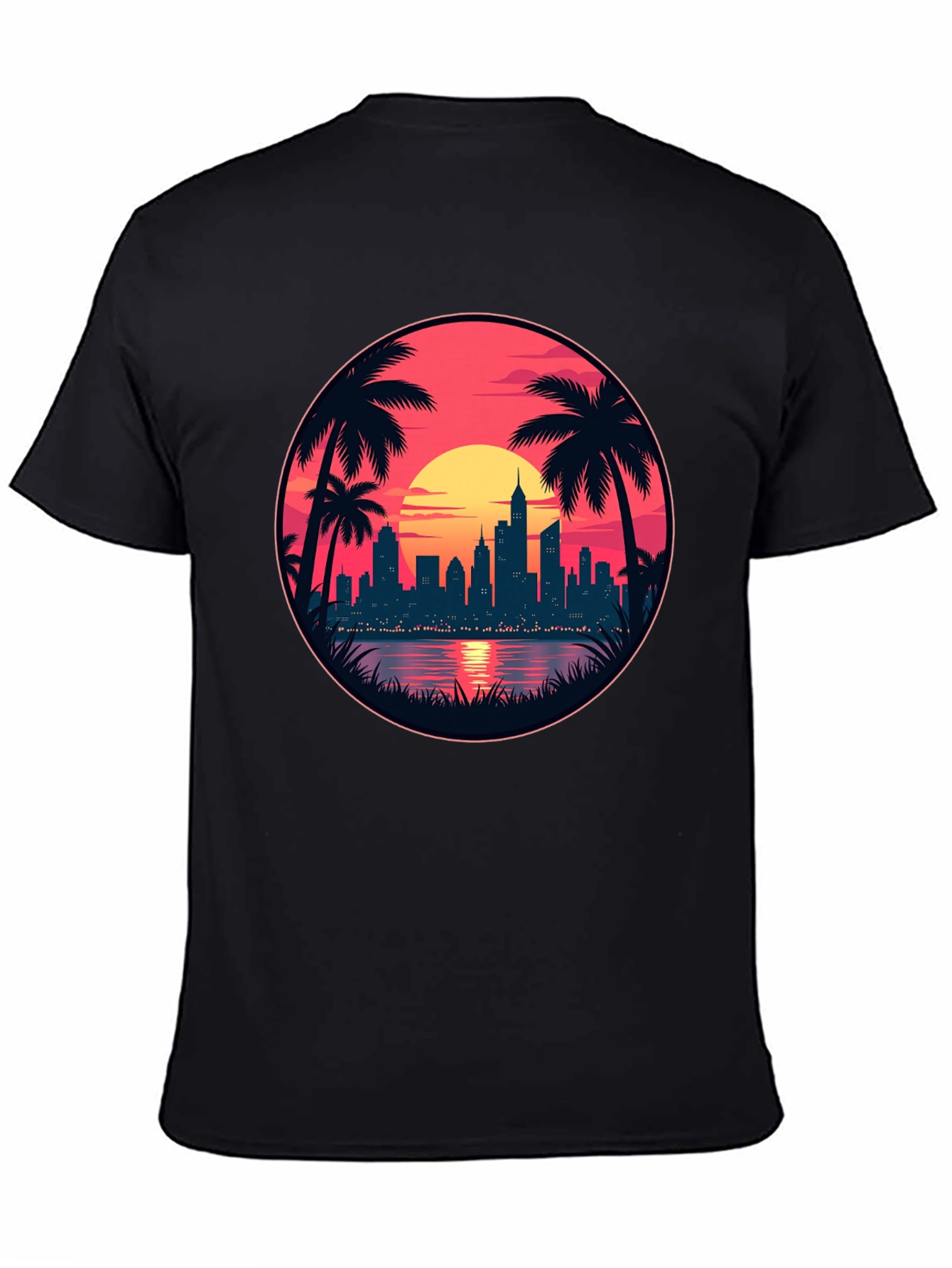 Sunset Cityscape Graphic Tee - Island Vibes