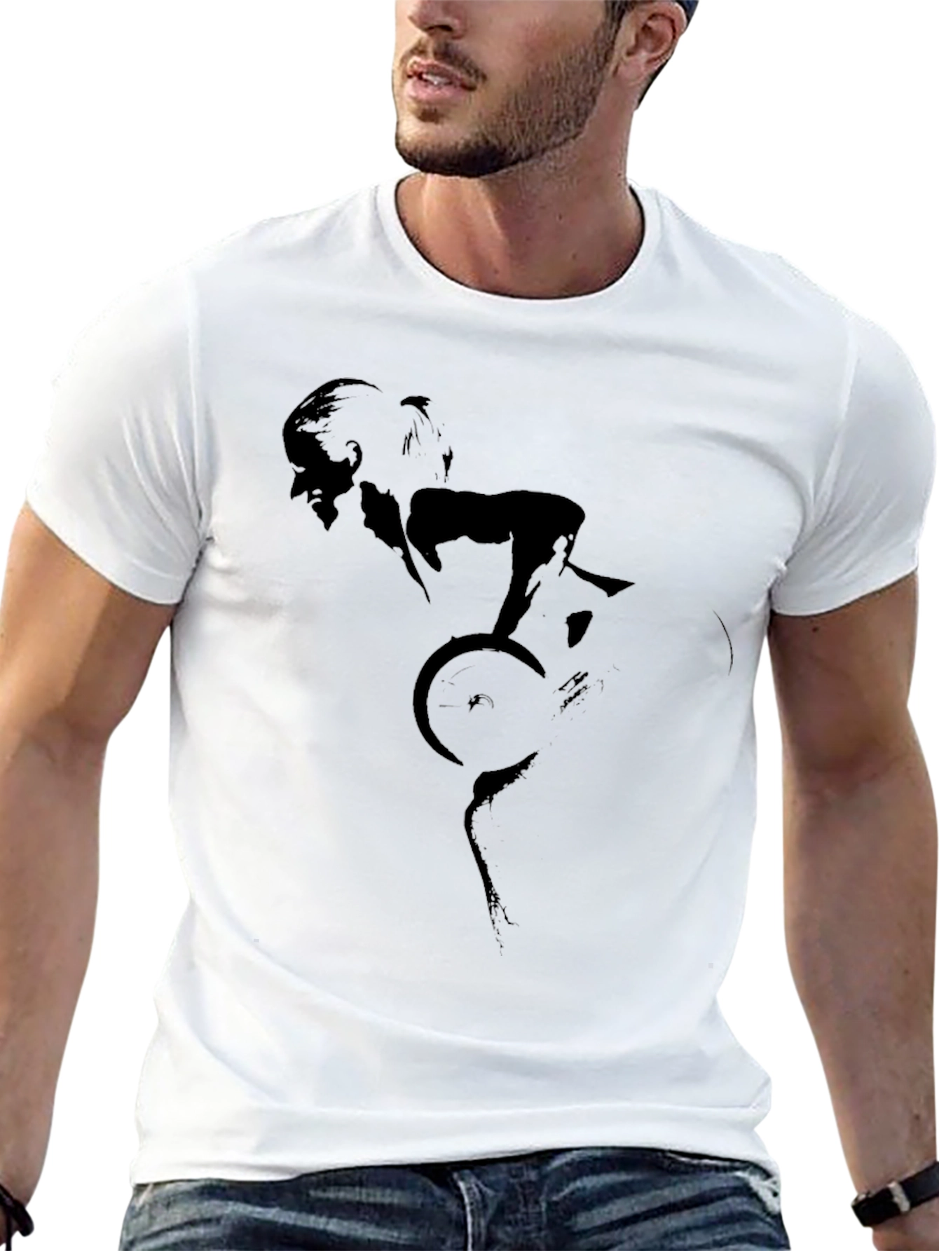 Black Cycling Silhouette T-Shirt