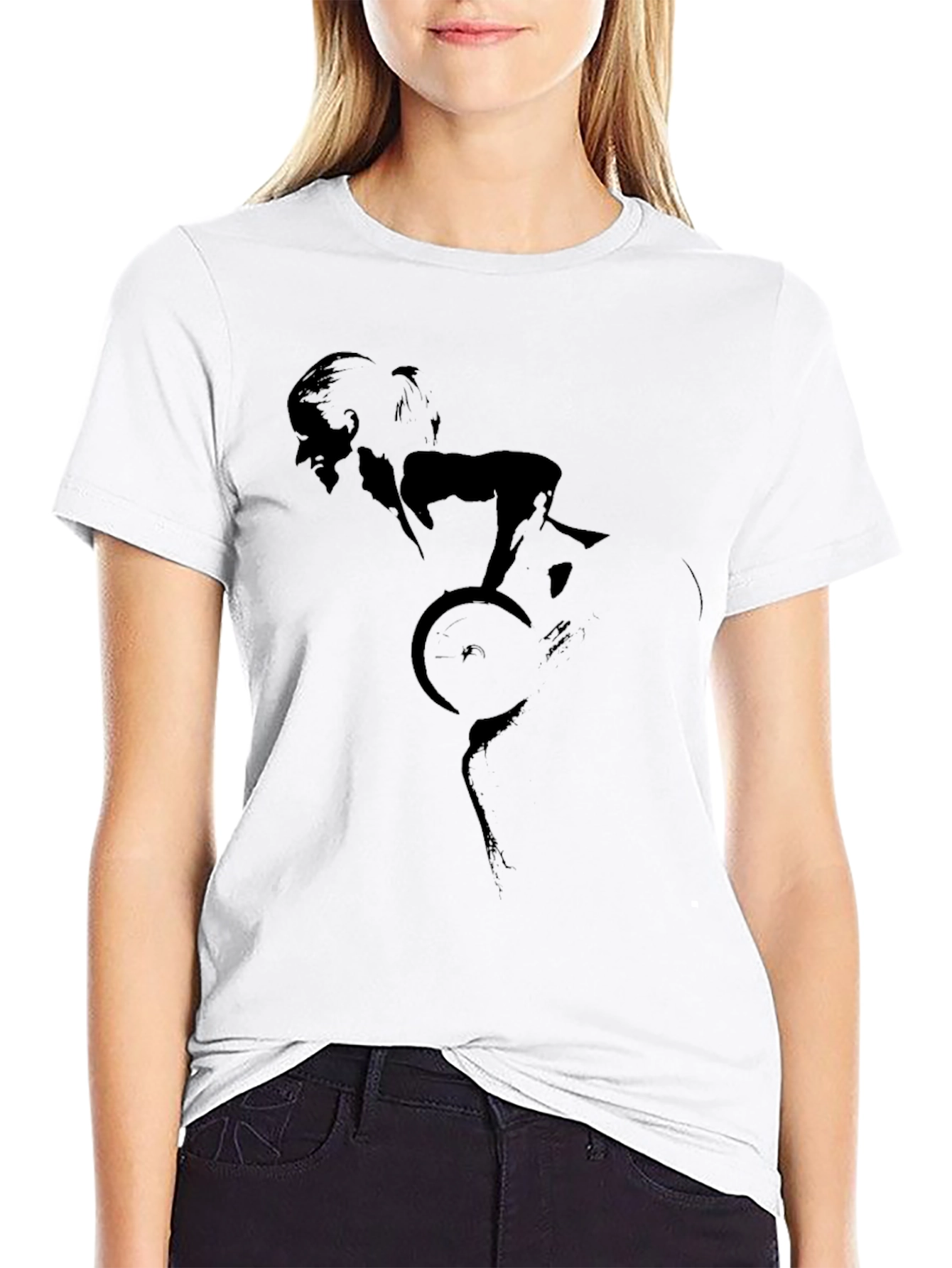 Black Cycling Silhouette T-Shirt