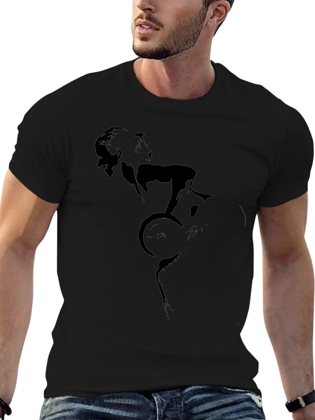 Black Cycling Silhouette T-Shirt