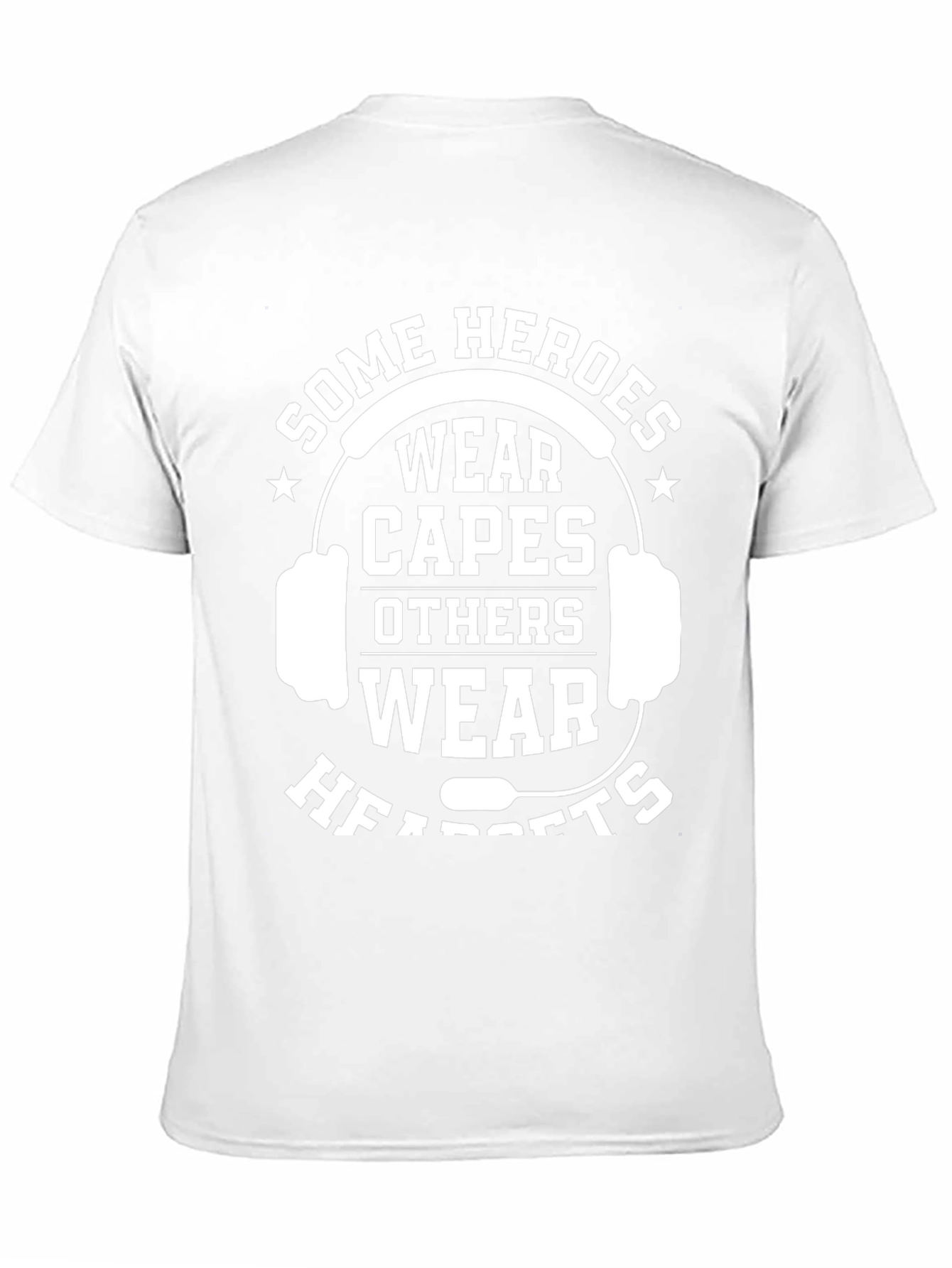 Heroes Wear Headsets Graphic Tee - Black Cotton T-Shirt