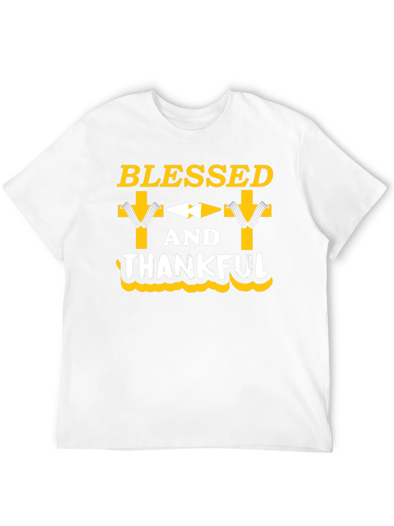 Blessed and Thankful Graphic Tee - Black
