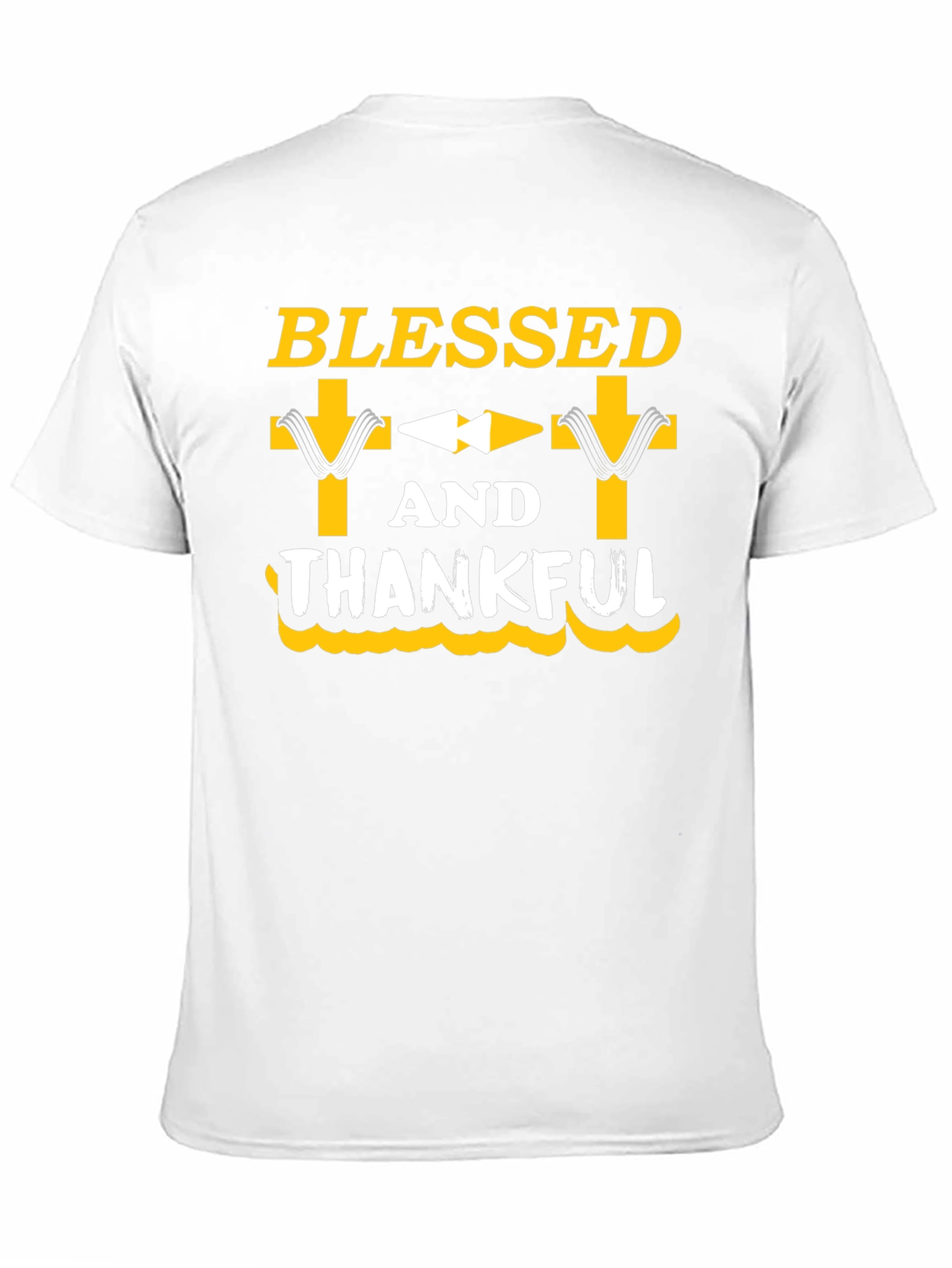 Blessed and Thankful Graphic Tee - Black