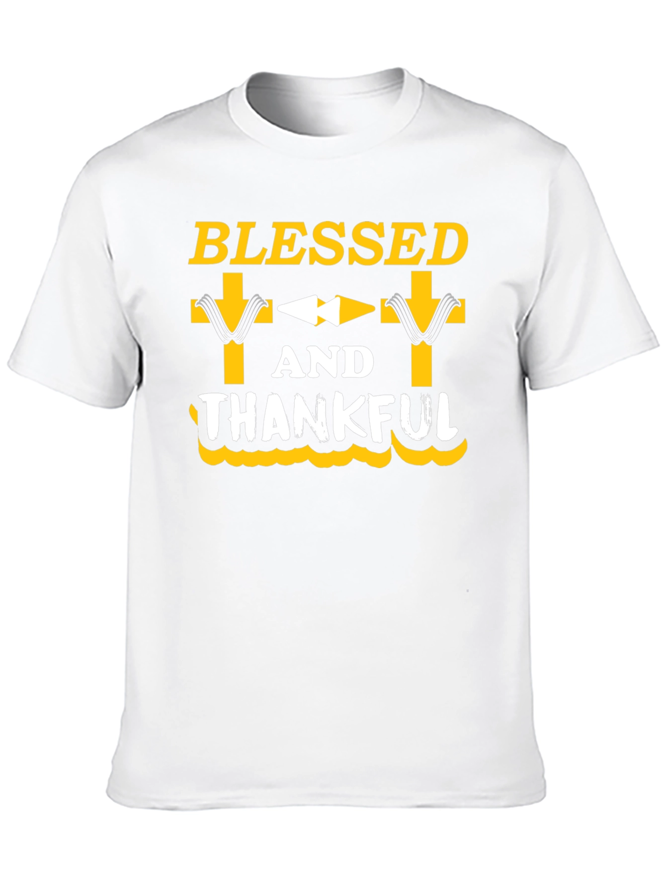 Blessed and Thankful Graphic Tee - Black