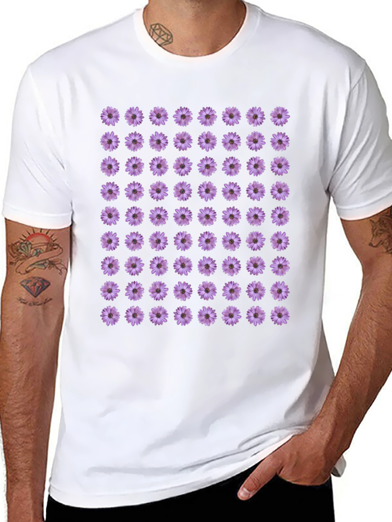 Floral Pattern Tee: Modern Botanical Style