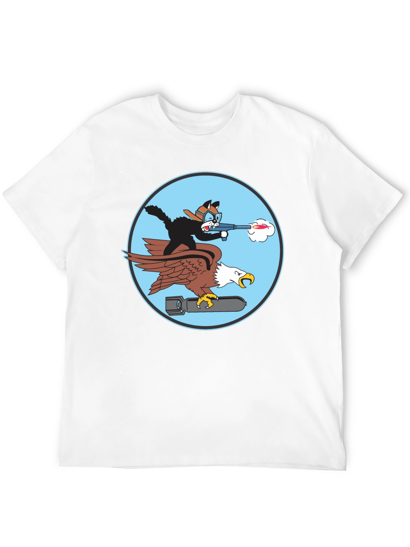 Cartoon Cat Bomber T-Shirt