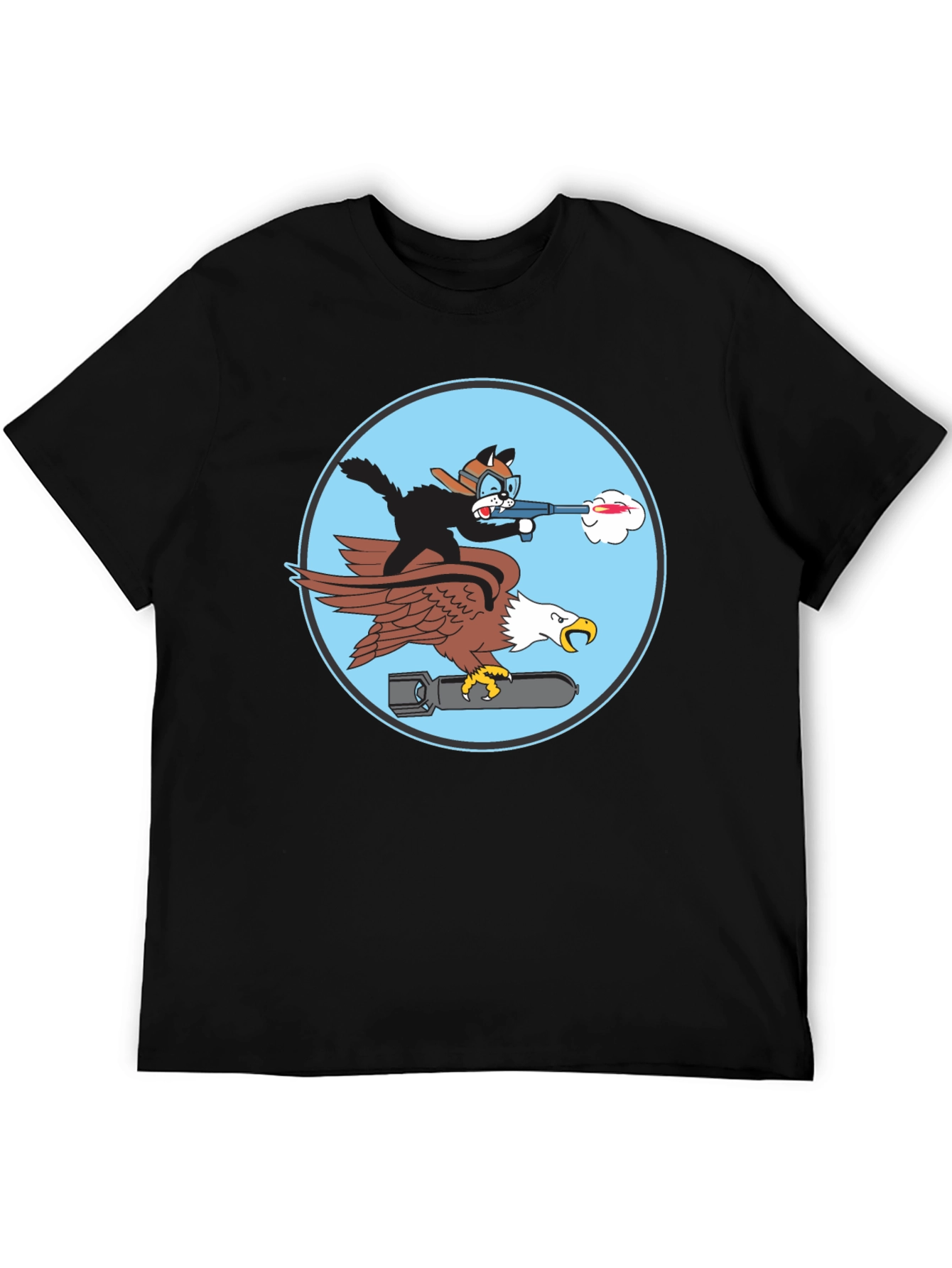 Cartoon Cat Bomber T-Shirt